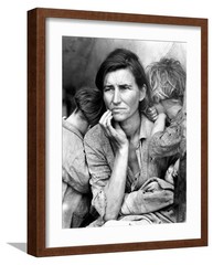 ART.COM Framed Wall Art Prints Migrant Mother, 1936. by Dorothea Lange, Figur…