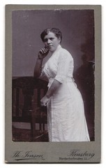 Photograph Th. Jensen, Flensburg, Photographer’s Monogram and Blooming Flowers
