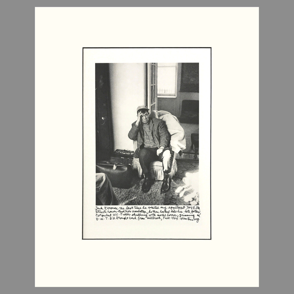 Jack Kerouac, New York City, 1964 – Allen Ginsberg Photo, Matted Print