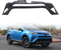 Primed Front Bumper Cover Fit for 2016-2018 Toyota RAV4 No Parking Sensor Holes