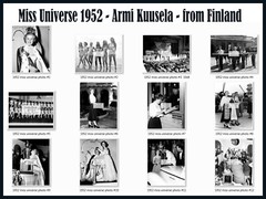 Miss Universe-1st 1952 Armi Kuusela-From Finland Press Photos #1-12 (8″X10″)Rare