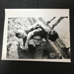 Art Photograph Silver Gelatin Print B/W Signed Janine Gordon Wrestlers 11×14″