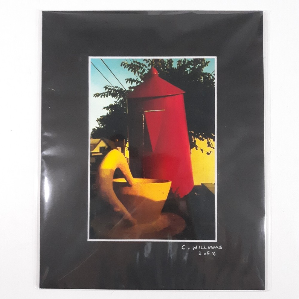 Black Mat Photo Tea Cup & Coffee Pot Landscape Americana Ltd Signed Color Print