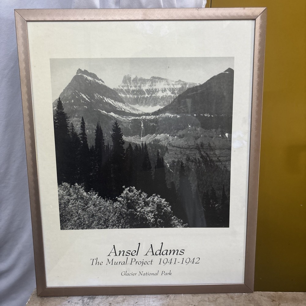 VTG Ansel Adams The Mural Project 1941-1942 Glacier National Park Framed Print