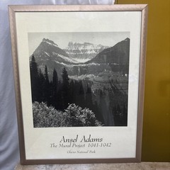 VTG Ansel Adams The Mural Project 1941-1942 Glacier National Park Framed Print