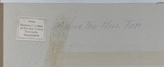 c1930 HERMAN LYTHGOE «Above the Hilltop’ Arts & Crafts CLOUDS Bromoil PHOTOGRAPH