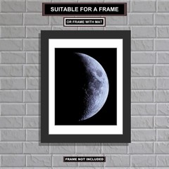 Wall Decor, 8×10 inch 31 Percent Full Moon (Waxing Crescent Phase) Print M8805