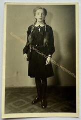 orig. Photo postcard photograph child children around 1930 girls communion