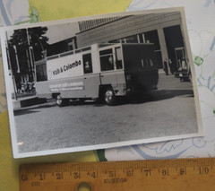 Photo 1972 Fair Auto Show Truck Transporter Bus Vintage Spain AU
