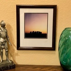 Framed Stonehenge Sunset Fine Art Photographs Signed Ed Collacott Vintage UK