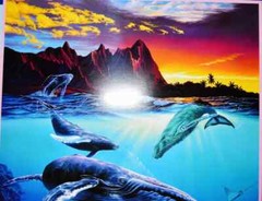 Wale Song poster heavy duty Hawaiian Pacific Marine «Christian Riese Lassen Wale