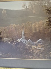Photograpic Art Peace In The Valley Church Steeple Betsy Weloris 21.5 X 17.5