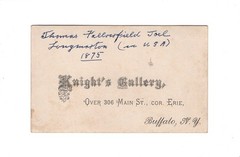 Knight’s CDV Photo Male Portrait / Fine Gentleman / Named – Buffalo / USA 1875