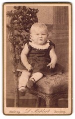 Photography Detlef Mehlert, Garding, Little Matz in Dress CDV/Cabinet Photo
