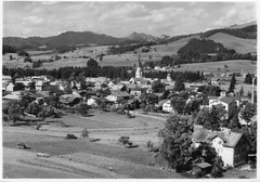 Old black photo village view approx. 14.7 x 10.3 cm collection resolution f1383a