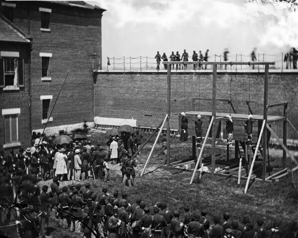 New Photo: Hanged Bodies of Abraham Lincoln Assassination Conspirators – 6 Sizes