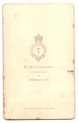 Photograph F. Tellgmann, Mühlhausen I. Th., Man Portrait with Elegant Table