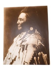 Vintage 11×14 Edward Curtis Reprint The Old Cheyenne Slow Bull Chippewa Ojibwa