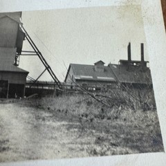 Antique Photograph of Rural Underground Coal Mine Building Operation So Illinois