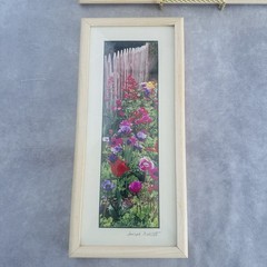 Signed Joseph Barnett Floral Photo Prints Set Maine Artist Framed Garden 6×12