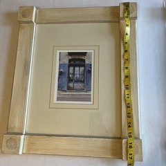 Barbara Sanson Art Photograph Print Blue Shutters And A Cat Provence Mat Framed