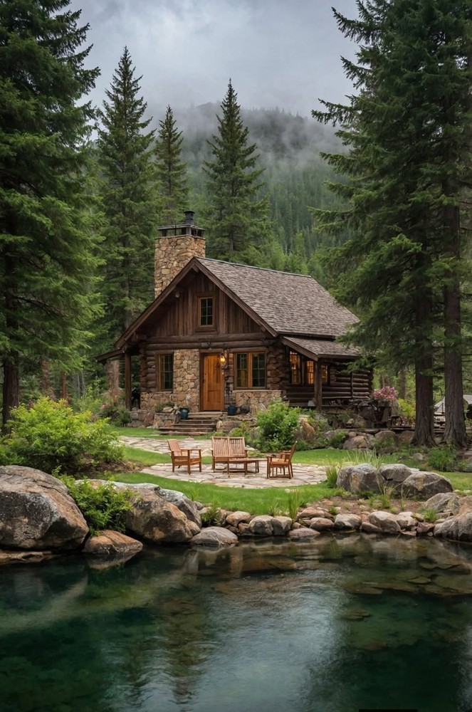 8*10 cozy cottage house photo print warm beautiful home wall art decor bedroom