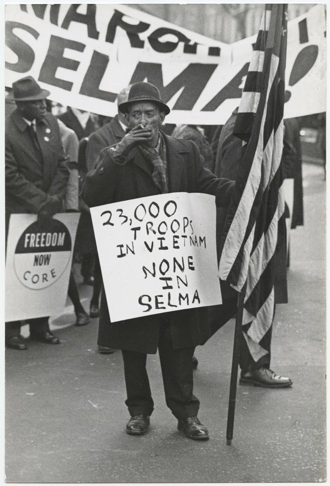 CIVIL RIGHTS: Protest, HARLEM, 1965 by Jeff Kamen / VINTAGE / STAMPED