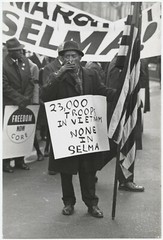 CIVIL RIGHTS: Protest, HARLEM, 1965 by Jeff Kamen / VINTAGE / STAMPED