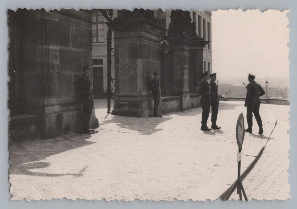 Prague Czech Republic 1966 – Castle Guards with Rifle – Vintage Photo 1960s