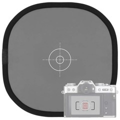 Collapsible Photography Grey/White Balance Card with Carry Pouch – 12″x12″