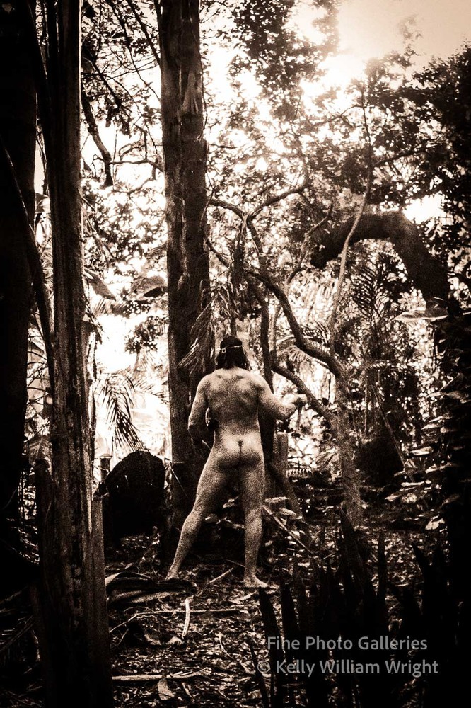 Original Male Nude KELLY WILLIAM WRIGHT Muscle Men JUNGLE WORK #14 – 17×25 Photo