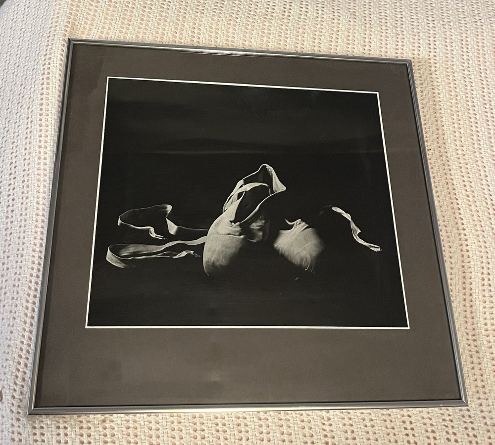 Ballet Pointe Shoes B/W Framed Photo