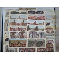 (46) VTG Stereoscope Views Cards Side-by-Side Religous/Around the World