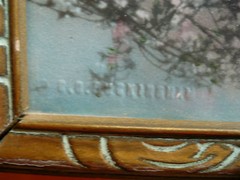 JAPANESE CHERRY TREES BUCKINGHAM WASHINGTON DC HAND COLORED PHOTOGRAPH LANDSCAPE