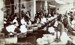 Larger size C. B. WAITE photo , Mexican women washing clothes, Mexico, rare, , V