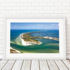 Honeymoon Island Aerial Photo, Florida Beaches Photography Wall Art Beach House
