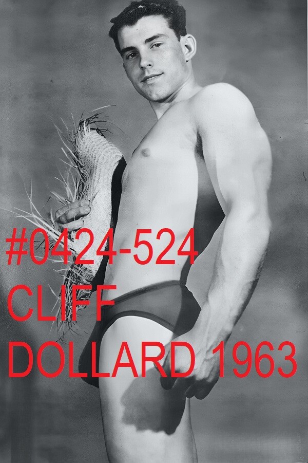 VINTAGE MALE PORTRAIT #0424-524 -cliff dollard 1963 – free shipping in usa