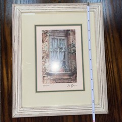 DENNIS BARLOGA Listed Artist «Window Pots» Photograph Signed Framed 1992