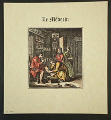 7 vintage pictures of historic trades, 5.5×5.5, ideal for framing