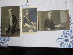 3xStudentika Marburg ca 1910 schagende Verbindung 2×10,5×16,5+1x14x9 cm