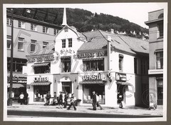 Photo Norway Bergen Street Scene Shophouse China Restaurant Textile 1950s Cafe
