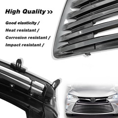 Front Upper & Lower Bumper Grille Assembly Fit for 2015 2016 2017 Toyota Camry L
