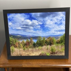 8×10 Autumn Colorful Landscape Overlook With Clouds Giclee Photography Print