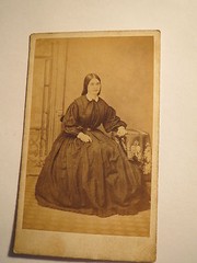 Stonehouse Devon – Sitting Young Woman in Crinoline – Portrait / CDV England