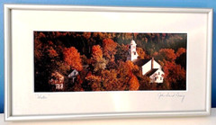 JOHN DAVID GEERY FRAMED HAND SIGNED HAND TITLED PHOTO-WESTON, VERMONT-EUC