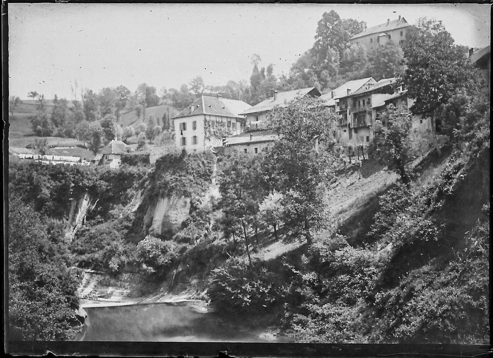Glass Plate Old Photo Negative 6×9 cm Old Village, France