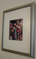 VTG FRAMED & MATTED PRINT- PHOTOGRAPH of TULIPS- Signed/Dated by Artist- 189/250