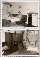 2 x Apartment 1960 Furnishing Interior-Schleswig? 1950s 1960s Photo 10x7cm