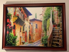 SAM PATHI SIENA ITALY PHOTO WOOD FRAME SIGNED BY SAM 2013. 31 X 23