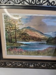 Vintage Pair Dufex Prints FJ Warren LTD Foil Landscape Matted In Plastic Frames